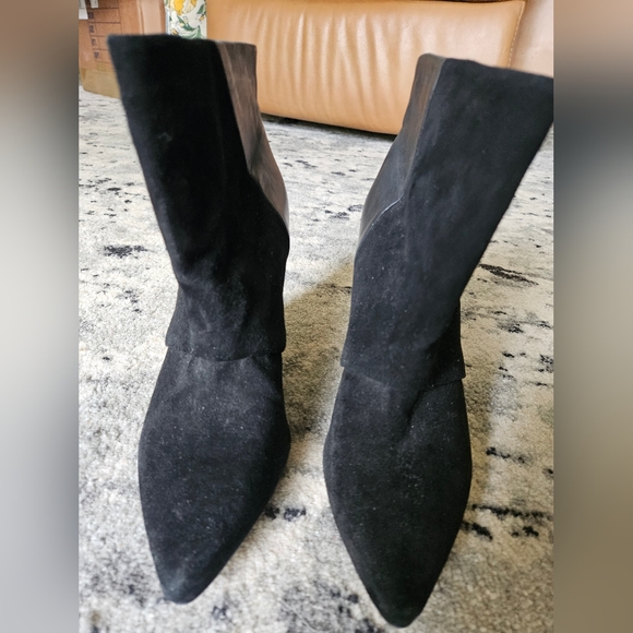 Sz 38 or sz 7.5 LEATHER Wedge Ankle Boot - Picture 5 of 10